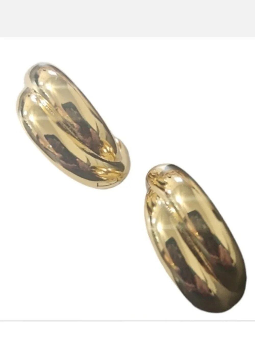 NWT Simone The Label 18k Gold Plated Tube Hoop Earring